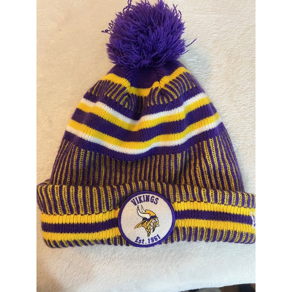Minnesota Vikings NFL Cuffed Stocking Cap With Pom‎